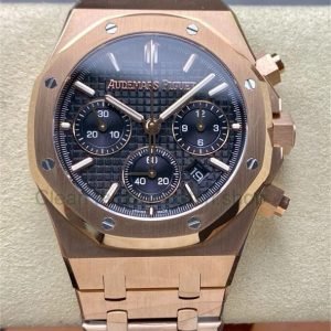 BF Factory Audemars Piguet Royal Oak Chronograph 26240OR.OO.1320OR.05 41mm Full Rose Gold Dark Blue Dial