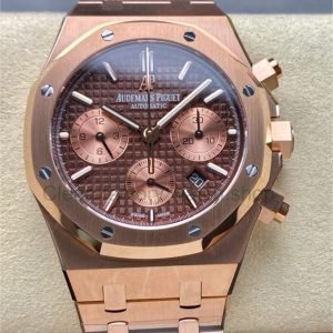 BF Factory Audemars Piguet Royal Oak Chronograph 26331OR.OO.1220OR.02 41mm Full Rose Gold Brown Dial 16 9684cef4 f57b 4100 a1cd 81cfc93207bb Clean Factory Watch