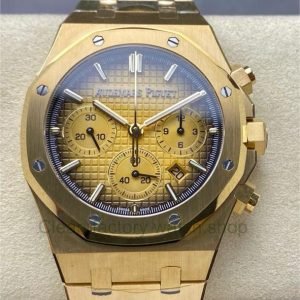 BF Factory Audemars Piguet Royal Oak Chronograph 26240BA.OO.1320BA.02 41mm Full Yellow Gold Champagne Dial