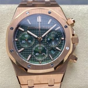BF Factory Audemars Piguet Royal Oak Chronograph 26240OR.OO.1320OR.08 41mm Full Rose Gold Green Dial