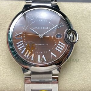 AF Factory Cartier Ballon Bleu 42mm Full Steel Roman Numerals Brown Dial 6 d7483df1 44cd 4933 bd76 330cd555a957 Clean Factory Watch