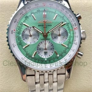 BLS Factory Breitling Navitimer 1 B01 Chronograph 43mm Full Steel Light Green Dial 10 1028da77 1b59 4997 8da7 91ef37f56294 Clean Factory Watch