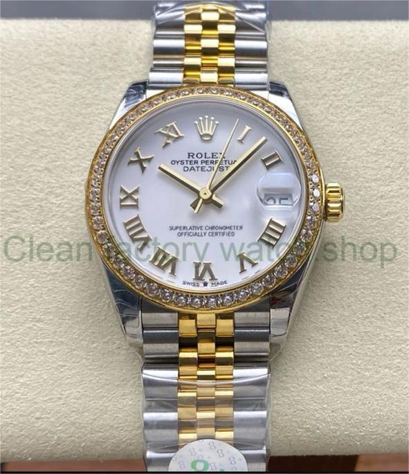 8+ Factory Rolex Counterweight Datejust 278383RBR-0002 31mm Diamond Yellow Gold Bezel Half Yellow Gold Roman Numerals White Dial Jubilee 1 2c624f3f d307 4991 8154 d7862088b893 Clean Factory Watch