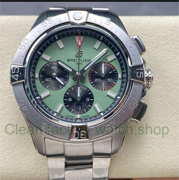 BLS Factory Breitling Avenger B01 Chronograph AB0147101L1A1 44mm Full Steel Green Dial 1 4650c42e f109 4d34 8bca 0ac7c78a4809 Clean Factory Watch