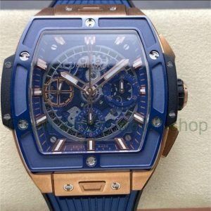 BBF Factory Hublot Spirit of Big Bang 642.OL.7180.RX 42mm Blue Ceramic Rose Gold Blue Rubber Strap Skeletonized Blue Dial 14 4d75f546 df25 4a64 8c3b 111affd46786 Clean Factory Watch