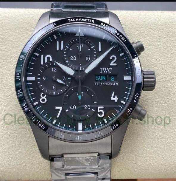 BLS Factory IWC Pilot Chronograph IW388307 41mm Full Steel Arabic Numerals Black Dial 1 5062328e ee19 46b4 8a6f a6ef7d2f8e36 Clean Factory Watch