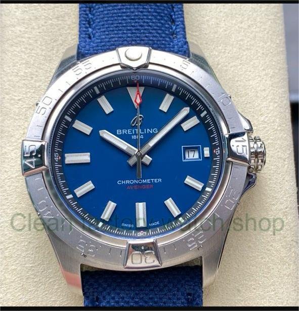 BLS Factory Breitling Avenger A17328101C1X1 42mm Steel Calf skin Strap Blue Dial 1 75c5aa18 9ea4 4e5a 9cda 152b4c0890cd Clean Factory Watch