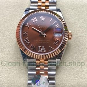8+ Factory Rolex Counterweight Datejust 278271-0004 31mm Diamond Rose Gold Bezel Half Rose Gold Diamond Roman Numerals Brown Dial Jubilee 6 82230626 c657 40a3 a72d ac5139960783 Clean Factory Watch
