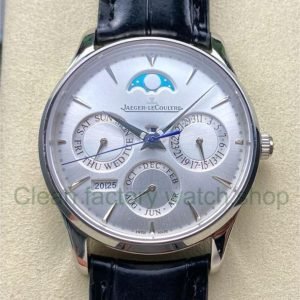 VR Factory Jaeger-LeCoultre Master Ultra Thin Perpetual Q114842J 39mm Steel Leather Strap Silver Dial