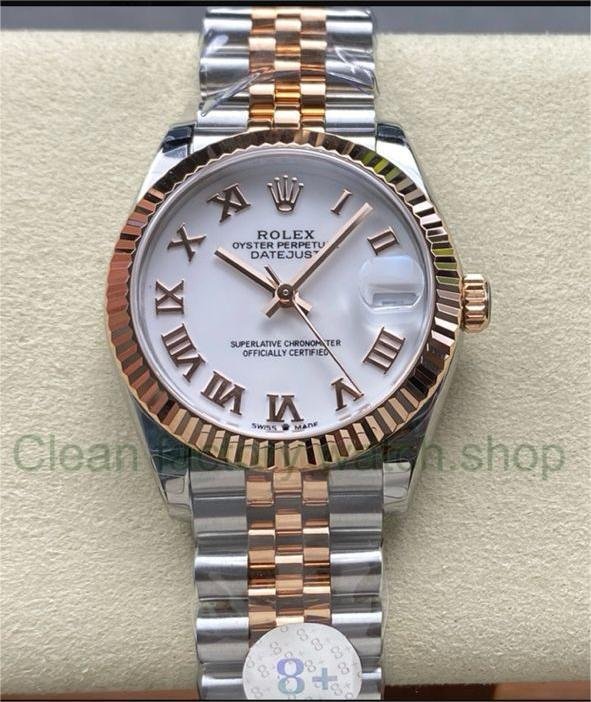 8+ Factory Rolex Counterweight Datejust 278271-0002 31mm Half Rose Gold Roman Numerals White Dial Jubilee 1 8e3220d3 cfdf 40ef 8996 19a79d95ec6e Clean Factory Watch