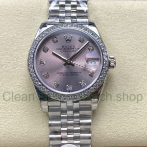 8+ Factory Rolex Counterweight Datejust 278384RBR-0036 31mm Diamond White Gold Bezel Full 904L Diamond Pink Dial Jubilee 22 9265b2bd 6b83 4b14 b100 a3a13a80957e Clean Factory Watch