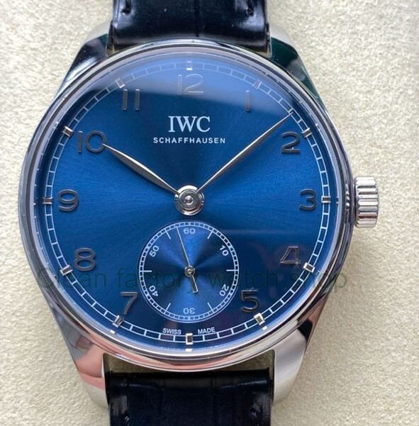 GR Factory IWC Portuguese IW358305 40mm Steel Leather Strap Arabic Numerals Blue Dial 1 9e513cbc 83c5 4dd1 affd 326e52b503fb Clean Factory Watch