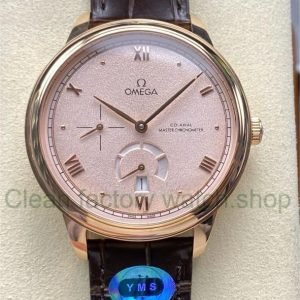 YMS Factory Omega De Ville Prestige 434.23.41.21.09.001 41mm Yellow Gold Leather Strap Roman Numerals Champagne Dial 18 c1616dff 63d6 4b41 b414 f805ccc7de4f Clean Factory Watch