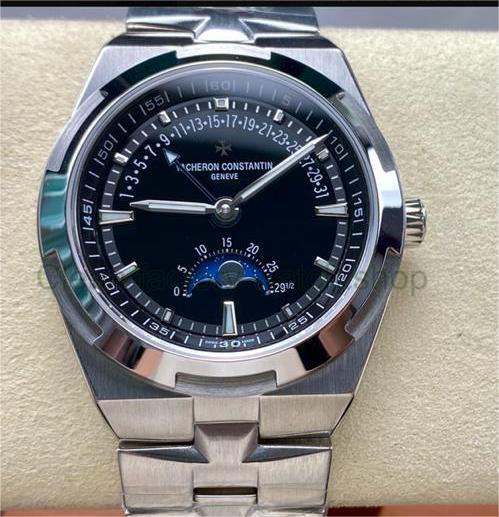 GR Factory Vacheron Constantin Moonphase Retrograde Date Overseas 41mm Full Steel Black Dial 1 fb774991 7f20 441d b353 4d7e8b6c3d28 Clean Factory Watch