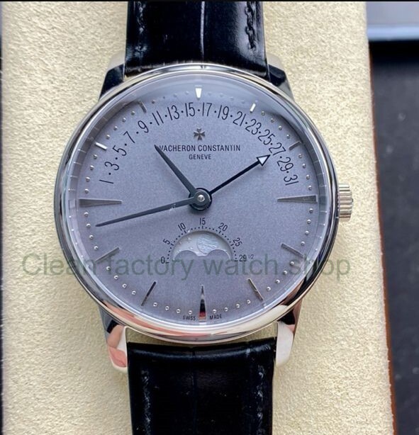 GR Factory Vacheron Constantin Moonphase Retrograde Date Overseas 41mm Steel Leather Strap Grey Dial 1 fc4ca141 1354 41b2 820b c0b5e5f3efa4 Clean Factory Watch