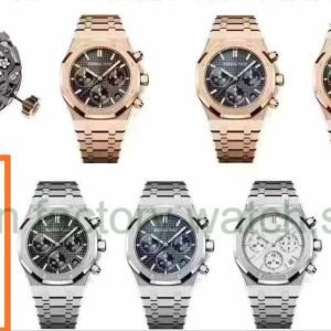 Various APS Factory Audemars Piguet Royal Oak Chronograph 26240ST.OO.1320ST.08 41mm Full Steel Green Dial