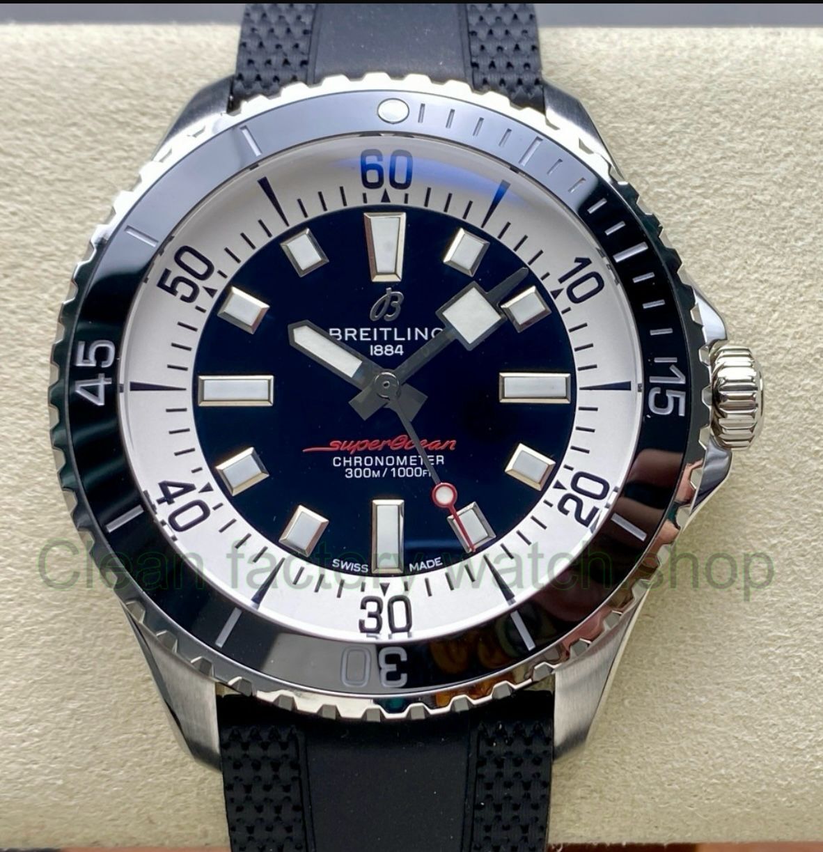 TF Factory Breitling Superocean A17376211B1S1 44mm Black Bezel Steel Black Rubber Strap Black Dial 1 3fa8a770 6185 4ee7 8987 ab5382b86def Clean Factory Watch