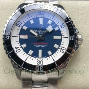 TF Factory Breitling Superocean A17376211C1A1 44mm Black Bezel Full Steel Blue Dial 24 bbdb11b0 6fa4 4599 95f6 e25edbbc6922 Clean Factory Watch