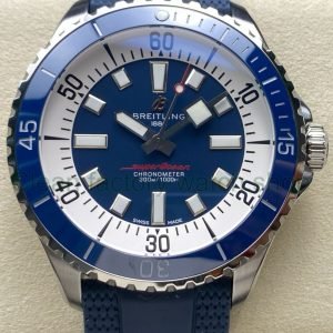 TF Factory Breitling Superocean A17376211B1A1 44mm Blue Bezel Steel Blue Rubber Strap Blue Dial 20 e55c97f8 177e 4c99 b514 0b76a148811b Clean Factory Watch