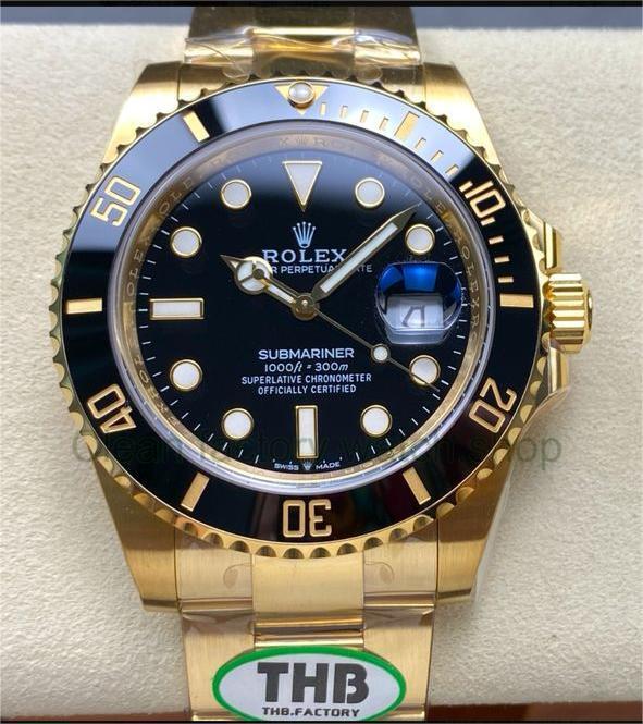THB Factory Rolex Submariner Date 126618LN 41mm Full Yellow Gold Black Dial 1 90de8acd 3f16 4553 8b41 f6e87594567c Clean Factory Watch