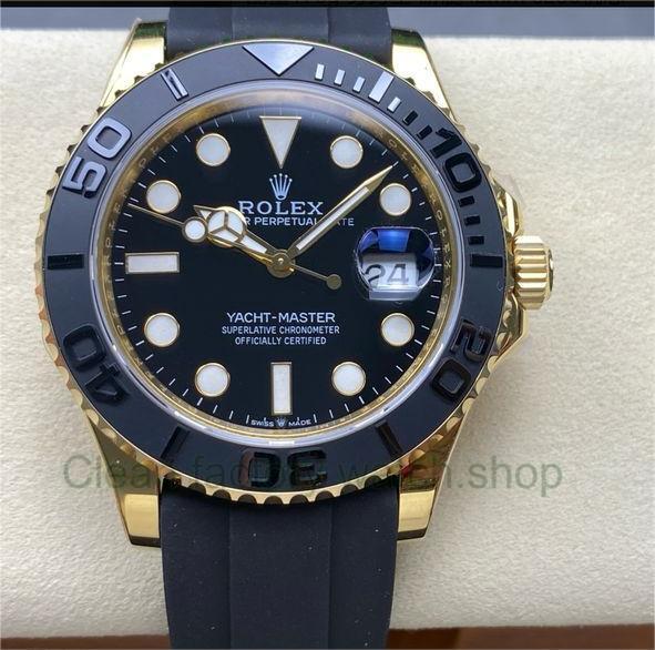 S+ Factory Rolex Yacht-Master 226658 42mm Yellow Gold Rubber Strap Black Dial 1 c6a9af0e 4070 4ba7 befc 01c5b39017fa Clean Factory Watch
