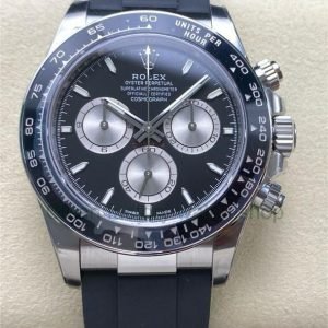 VS Factory Counterweight Rolex Daytona 126519LN-0002 40MM White Gold Rubber Strap Silver Eye Black Dial 22 076ae4a1 bacc 4cfa a066 e9e8e37f0e66 Clean Factory Watch