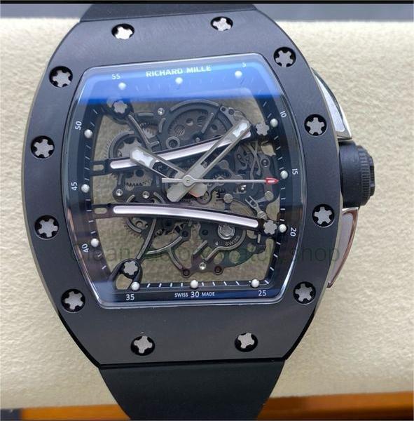 RM Factory Richard Mille RM61-01 42.7mm Carbon Fiber Black Rubber Strap Black Skeleton Dial 1 4afb2a2f 562c 4103 a216 31cd91928bb6 Clean Factory Watch