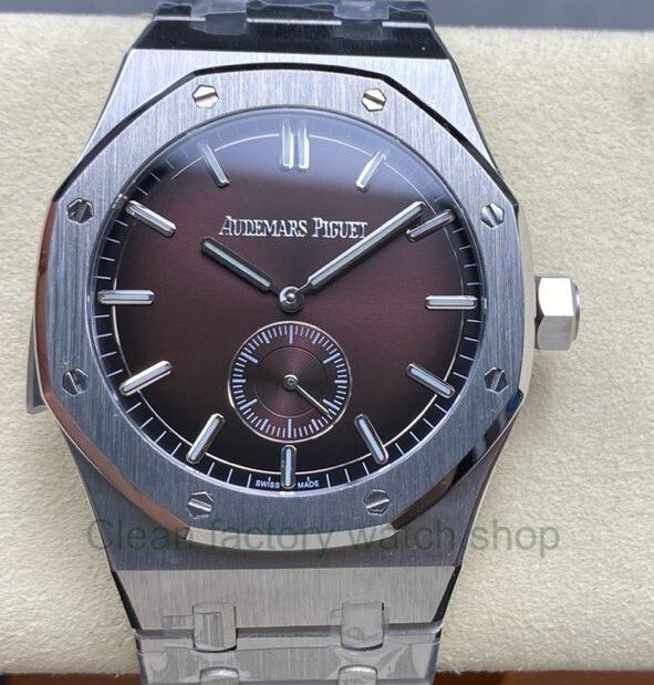 TW Factory Audemars Piguet Royal Oak 26591IP.OO.1252IP 42mm Full Steel Black Red Dial 1 TW Factory Audemars Piguet Royal Oak 26591IP.OO .1252IP 42mm Full Steel Black Red Dial 8 Clean Factory Watch