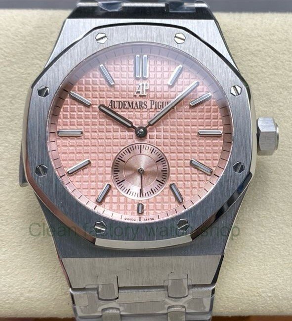TW Factory Audemars Piguet Royal Oak 26591TI.OO .1252TI.02 42mm Full Steel Pink Dial 4 Clean Factory Watch