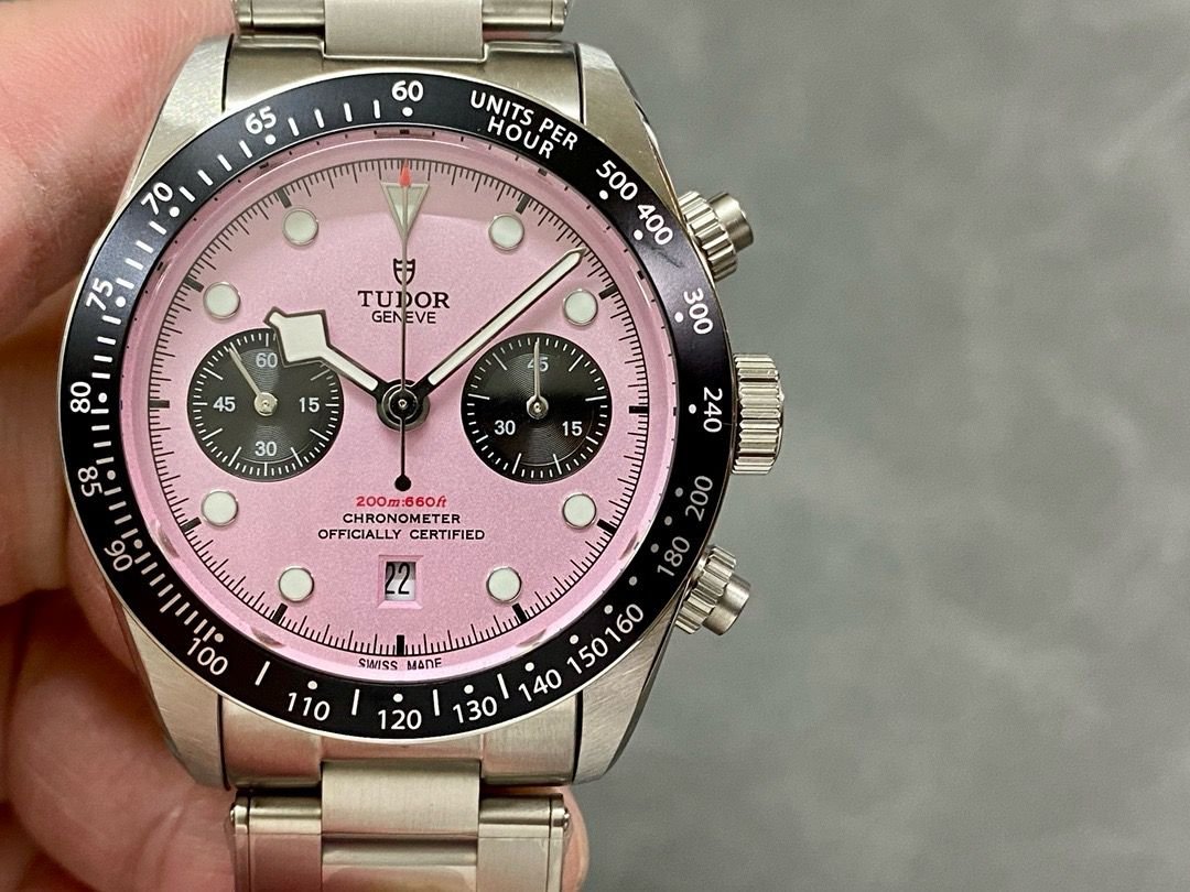 TW Factory Tudor Panda Black Bay Chrono 79360N 019 41mm Full Steel Pink Dial 2 Clean Factory Watch