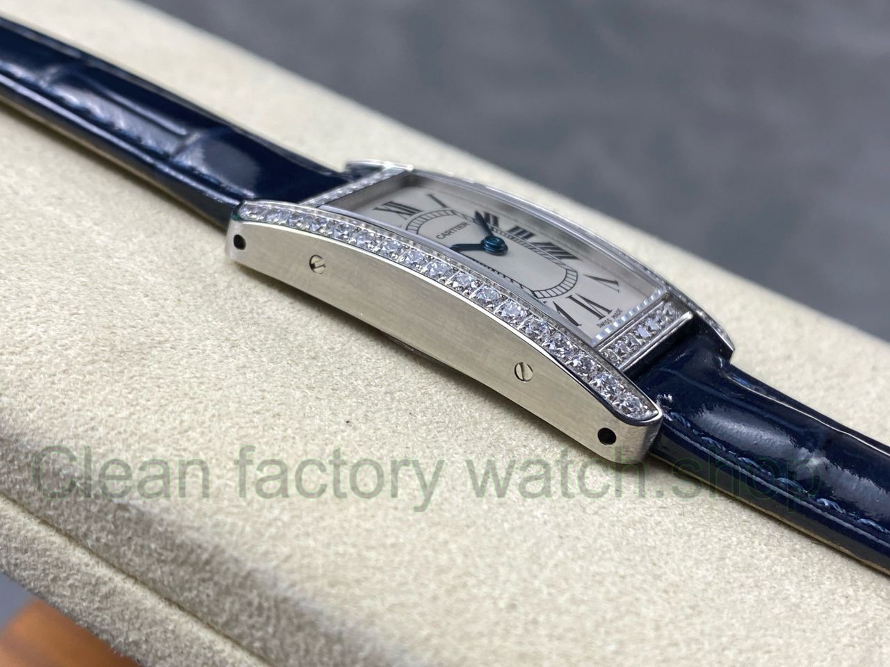 8848 Factory Cartier Tank Américaine 19mm Diamond Bezel Roman Numerals Silver Dial (12) 8848 Factory Cartier Tank Américaine 19mm Diamond Bezel Roman Numerals Silver Dial (12)