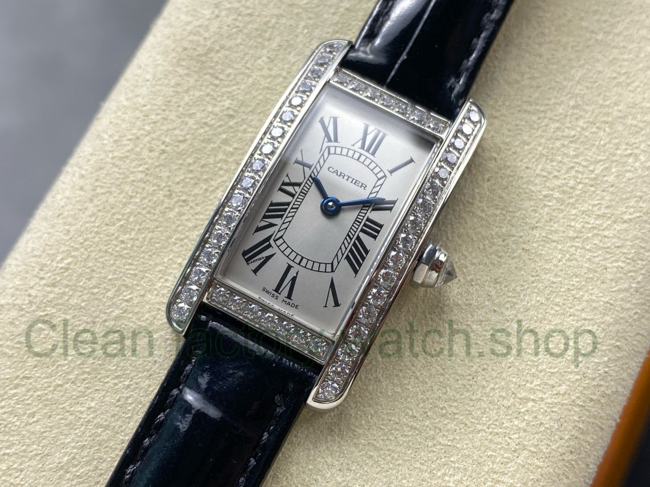 8848 Factory Cartier Tank Américaine 19mm Diamond Roman Numerals Silver Dial (11) 8848 Factory Cartier Tank Américaine 19mm Diamond Roman Numerals Silver Dial (11)