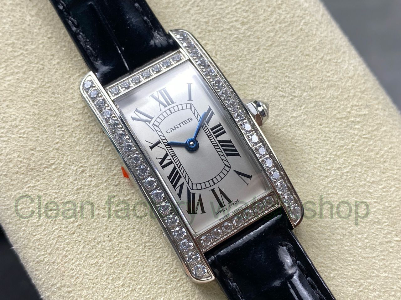 8848 Factory Cartier Tank Américaine 19mm Diamond Roman Numerals Silver Dial 3 8848 Factory Cartier Tank Americaine 19mm Diamond Roman Numerals Silver Dial 13 Clean Factory Watch