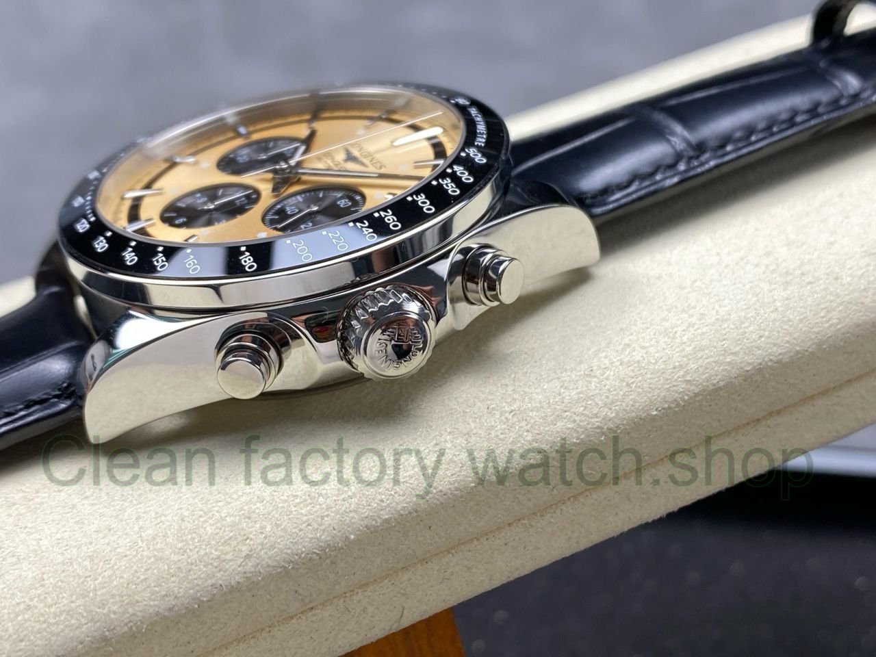 AF Factory Longines Conquest Chronograph L3.835.4.02.6 42mm Steel Leather Strap Black Ey AF Factory Longines Conquest Chronograph L3.835.4.02.6 42mm Steel Leather Strap Black Ey