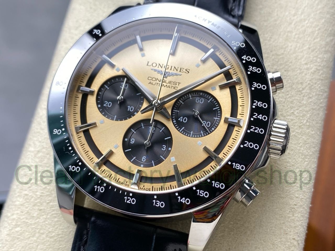 AF Factory Longines Conquest Chronograph L3.835.4.02.6 42mm Steel Leather Strap Black Eyes (1) AF Factory Longines Conquest Chronograph L3.835.4.02.6 42mm Steel Leather Strap Black Eyes (1)