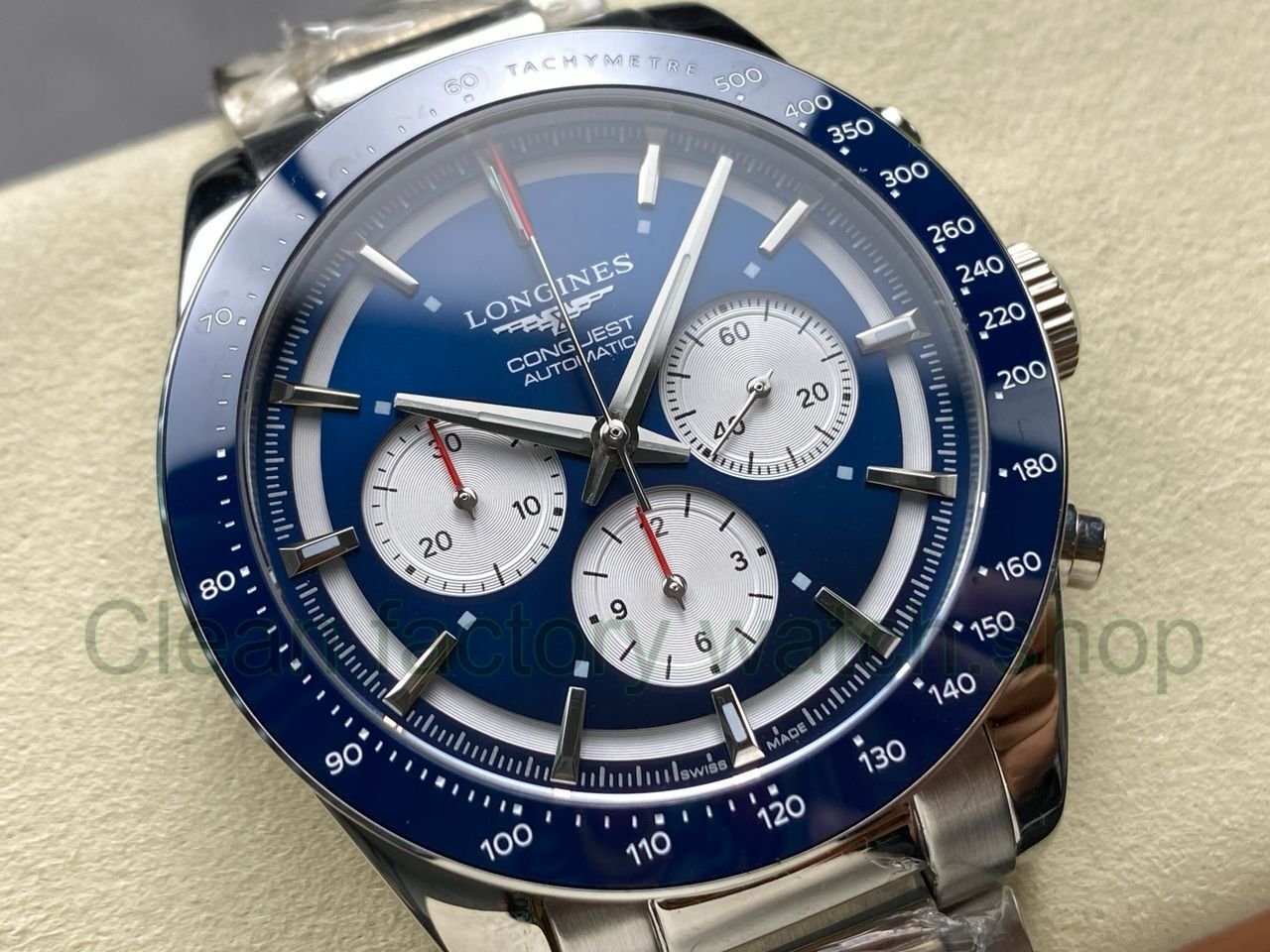 AF Factory Longines Conquest Chronograph L3.835.4.91.2 42mm Full Steel Strap White Eyes Blue Dial (1) AF Factory Longines Conquest Chronograph L3.835.4.91.2 42mm Full Steel Strap White Eyes Blue Dial (1)