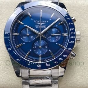 AF Factory Longines Conquest Chronograph L3.835.4.92.6 42mm Full Steel Strap Blue Dial 22 AF Factory Longines Conquest Chronograph L3.835.4.92.6 42mm Full Steel Strap Blue Dial 3 Clean Factory Watch