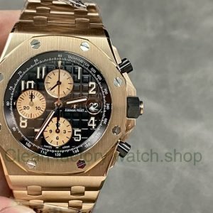 APF Factory Audemars Piguet Royal Oak Offshore Chronograph 26470OR.OO.1000OR.03 42mm Full Rose Gold Black Dial 8 APF Factory Audemars Piguet Royal Oak Offshore Chronograph 26470OR.OO .1000OR.03 42mm Full Rose Gold Blac 4 Clean Factory Watch