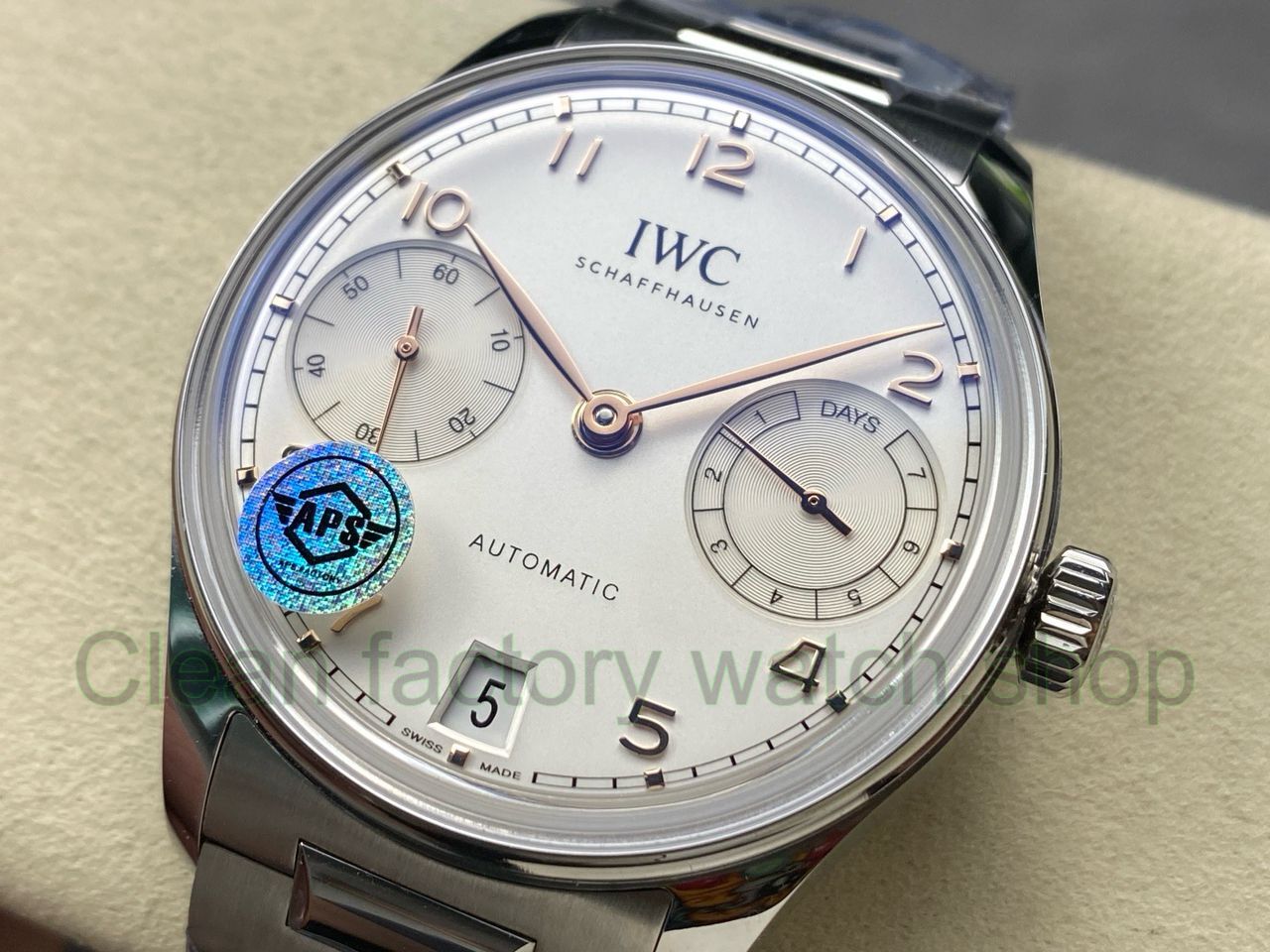 APS Factory IWC Portuguese IW500704 42mm Full Steel Silver Dial (3) APS Factory IWC Portuguese IW500704 42mm Full Steel Silver Dial (3)
