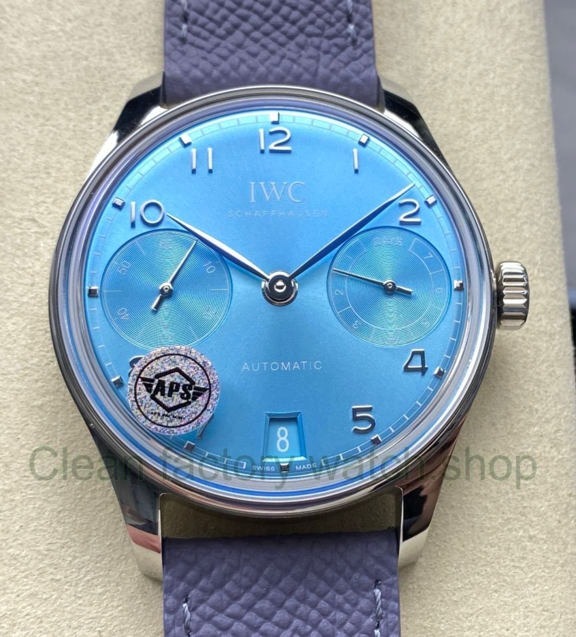 APS Factory IWC Portuguese IW501708 42mm Blue Dial 1 Clean Factory Watch