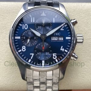 BLS Factory IWC Pilot Chronograph IW388102 41mm Arabic Numerals Blue Dial 13 Clean Factory Watch