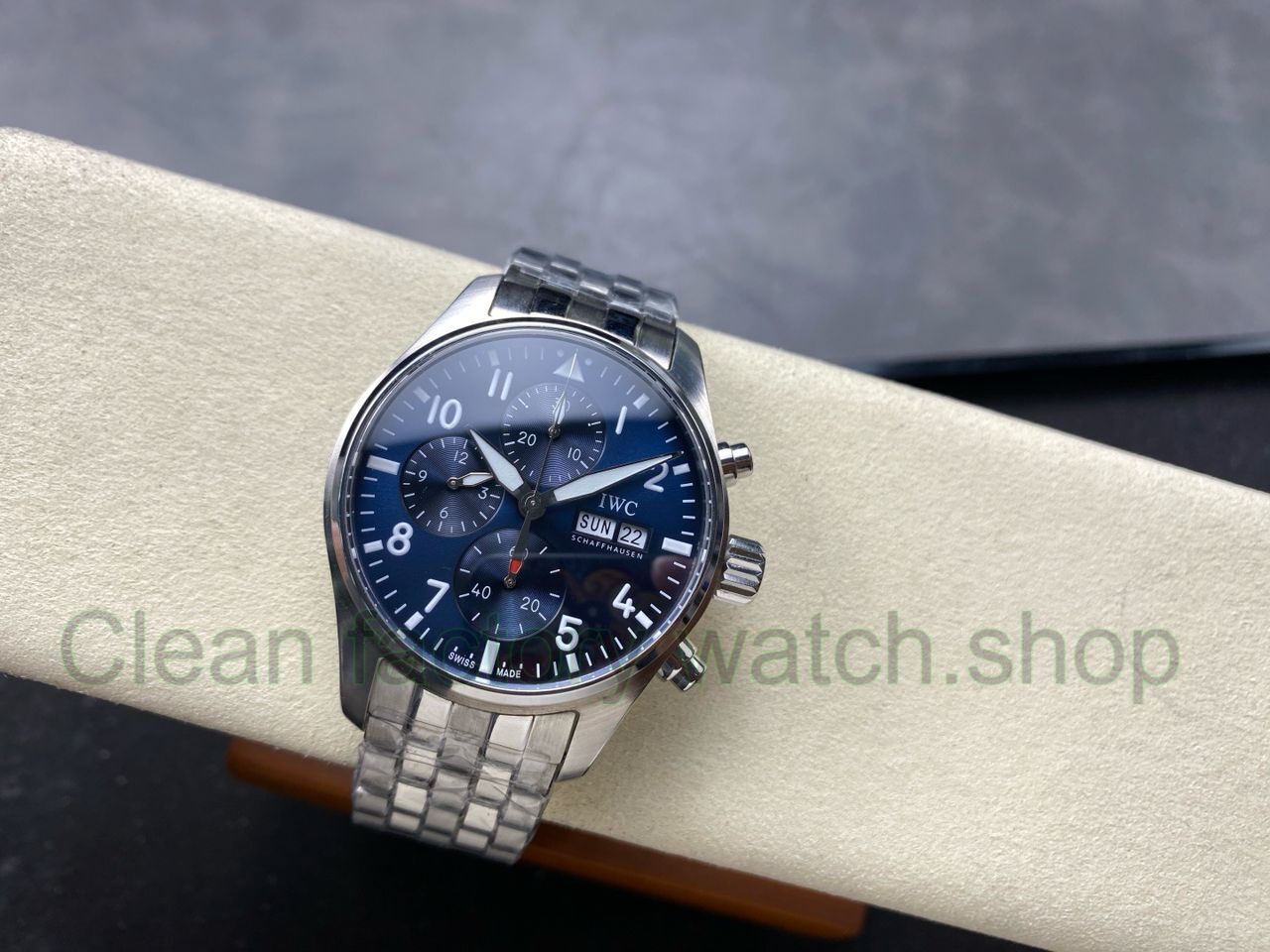 BLS Factory IWC Pilot Chronograph IW388102 41mm Arabic Numerals Blue Dial (20) BLS Factory IWC Pilot Chronograph IW388102 41mm Arabic Numerals Blue Dial (20)