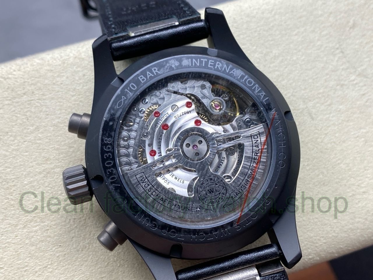 BLS Factory IWC Pilot Chronograph Top Gun IW388106 41mm Leather Strap Black Dial (9) BLS Factory IWC Pilot Chronograph Top Gun IW388106 41mm Leather Strap Black Dial (9)