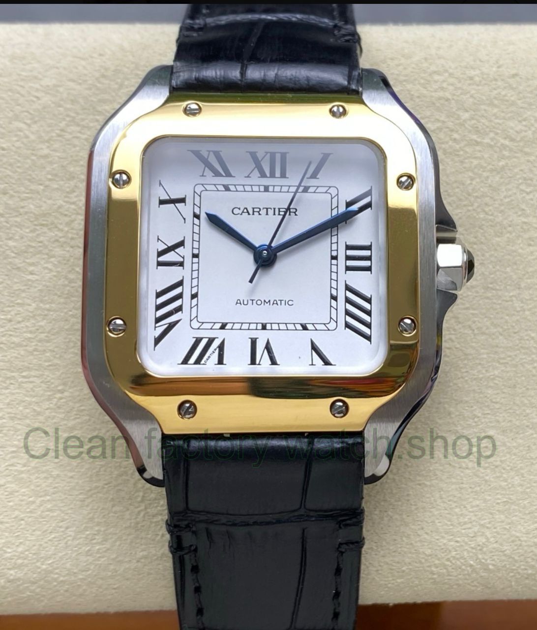 J12 Factory Cartier Santos W2SA0016 35.1mm Leather Strap Roman Numerals Silver Dial 1 J12 Factory Cartier Santos W2SA0016 35.1mm Leather Strap Roman Numerals Silver Dial 2 Clean Factory Watch