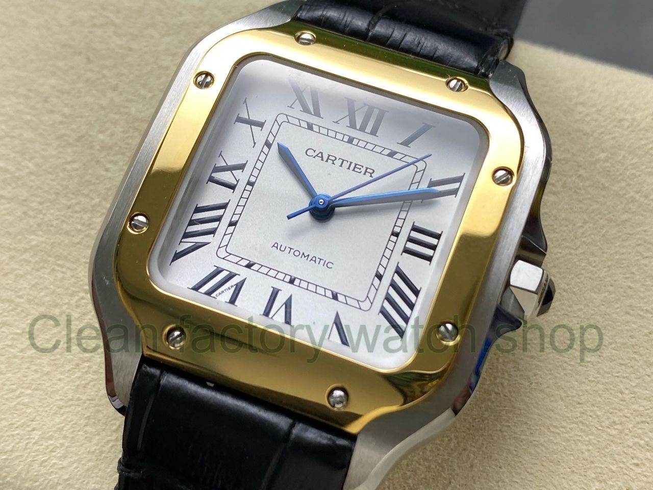 J12 Factory Cartier Santos W2SA0016 35.1mm Leather Strap Roman Numerals Silver Dial (5) J12 Factory Cartier Santos W2SA0016 35.1mm Leather Strap Roman Numerals Silver Dial (5)