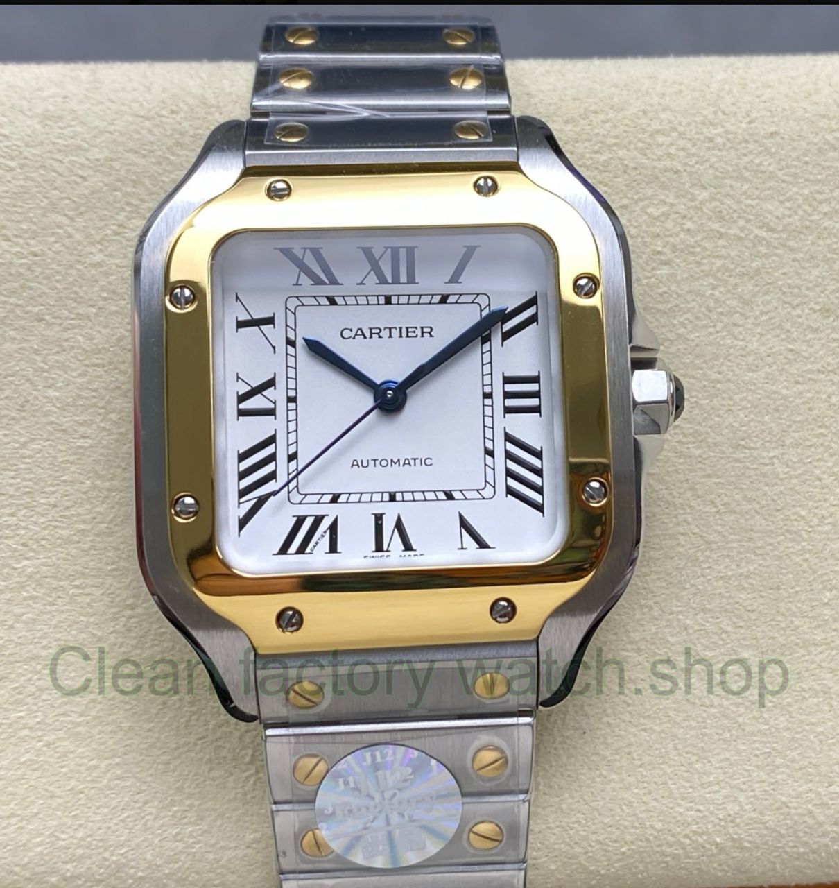 J12 Factory Cartier Santos W2SA0016 35.1mm Roman Numerals Silver Dial 6 Clean Factory Watch
