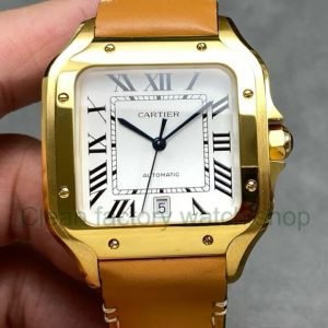 J12 Factory Cartier Santos WGSA0029 39.8mm Leather Strap Roman Numerals White Dial 18 J12 Factory Cartier Santos WGSA0029 39.8mm Leather Strap Roman Numerals White Dial 6 Clean Factory Watch