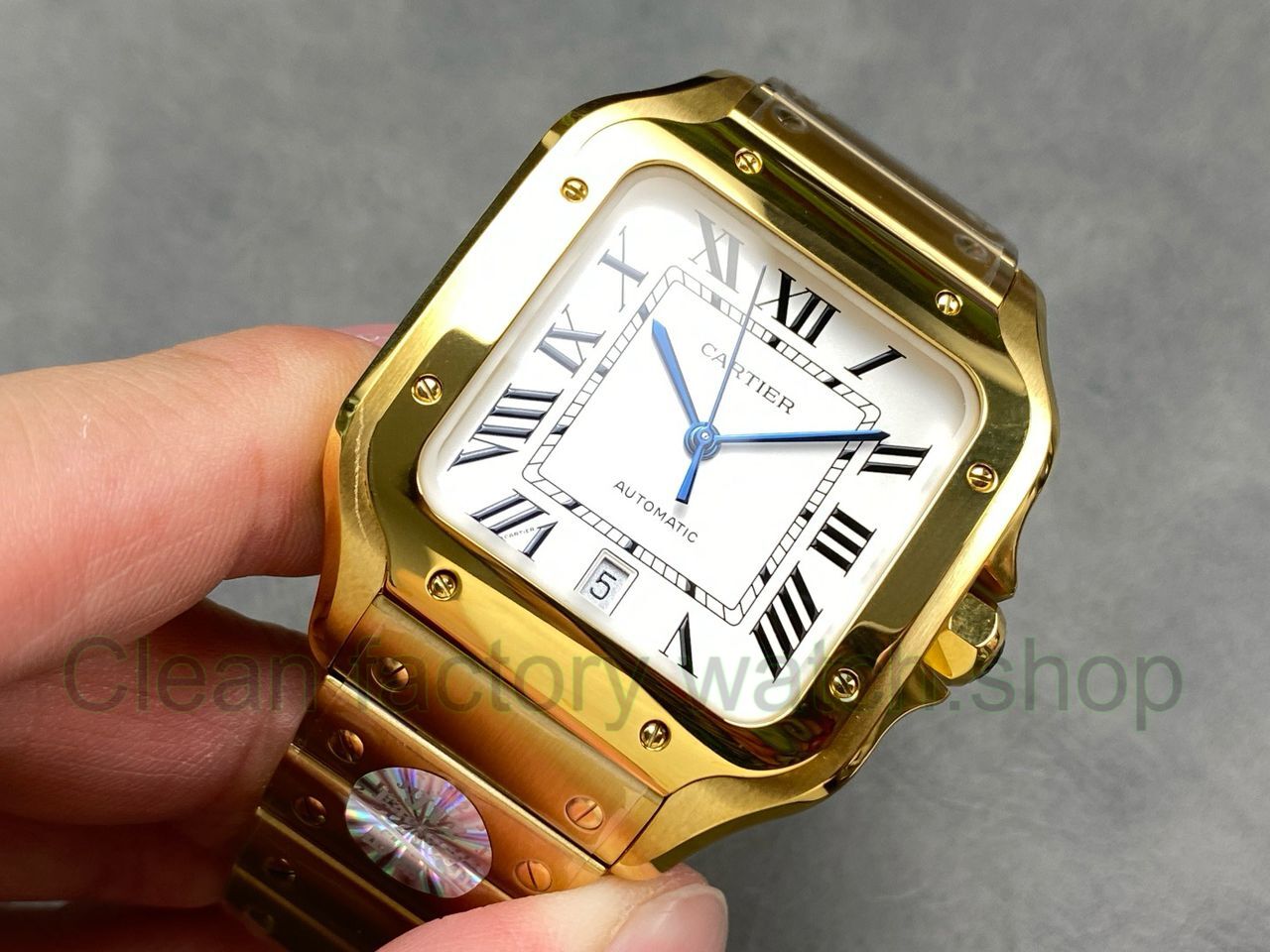 J12 Factory Cartier Santos WGSA0029 39.8mm Roman Numerals White Dial (7) J12 Factory Cartier Santos WGSA0029 39.8mm Roman Numerals White Dial (7)