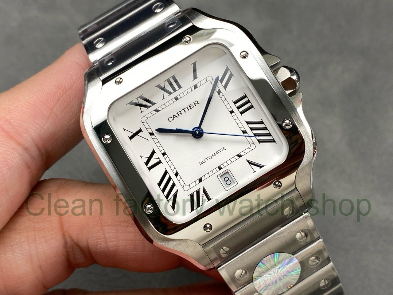 J12 Factory Cartier Santos WSSA0018 39.8mm Roman Numerals Silver Dial (12) J12 Factory Cartier Santos WSSA0018 39.8mm Roman Numerals Silver Dial (12)