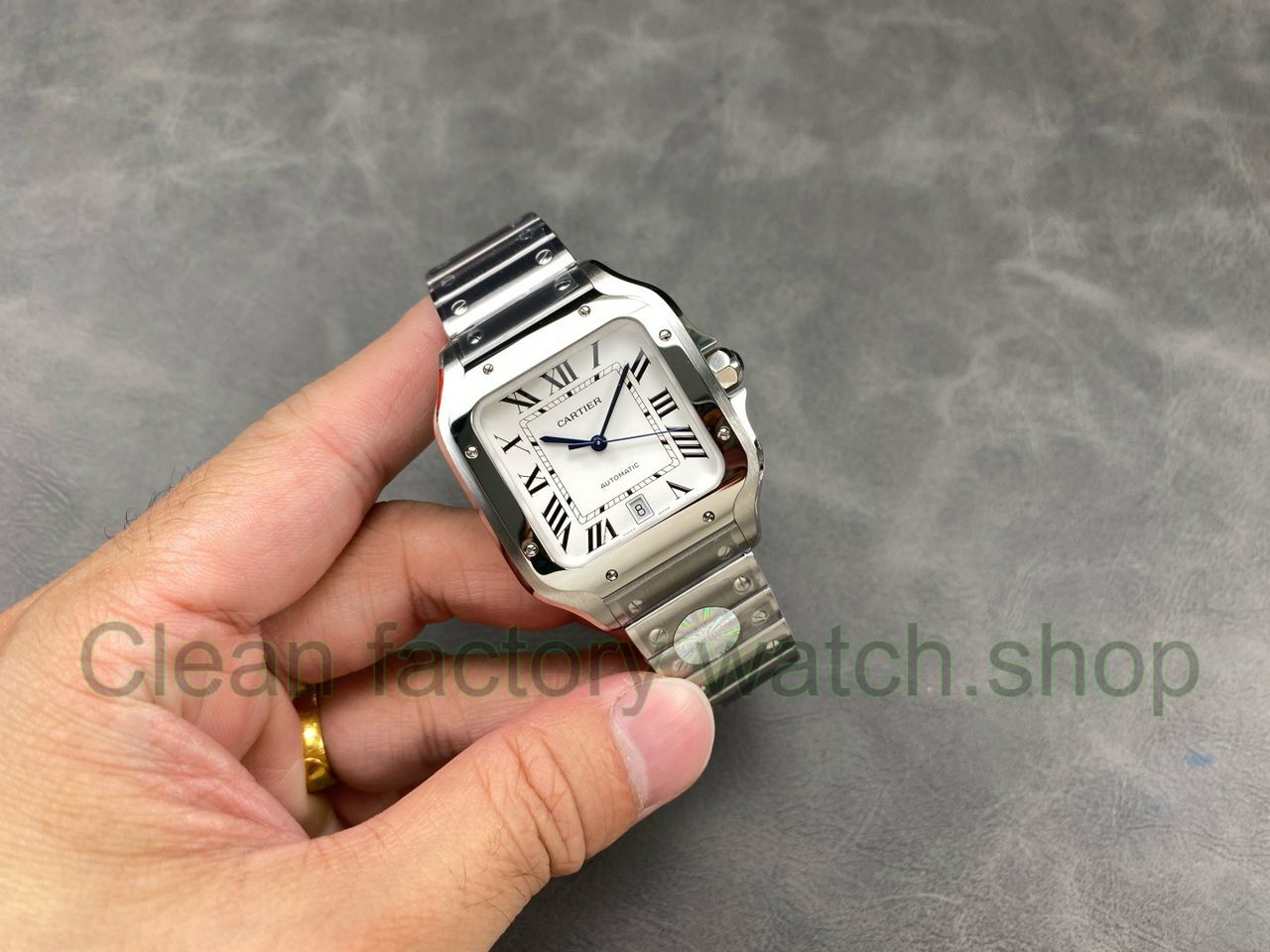 J12 Factory Cartier Santos WSSA0018 39.8mm Roman Numerals Silver Dial (13) J12 Factory Cartier Santos WSSA0018 39.8mm Roman Numerals Silver Dial (13)